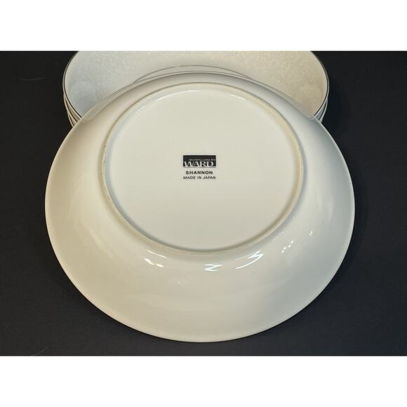 Montgomery Ward Shannon Japan Fine China Soup/Salad Bowls Set of 7 Silver Rim - Picture 9 of 16